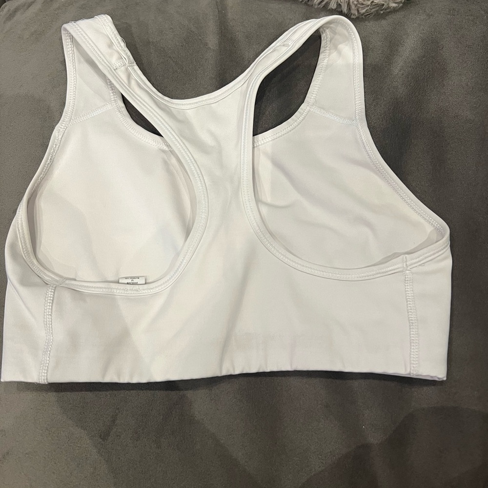 Nike Women's dri-fit White Sports Bra - Picture 2 of 4